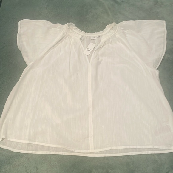 Gap white blouse Large nwt - Picture 1 of 4